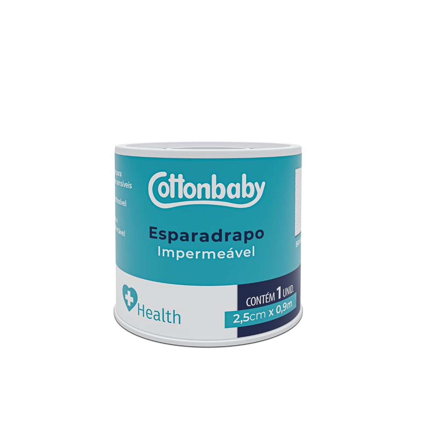 Esparadrapo Branco Cottonbaby 2,5Cm X 0,9M - Cottonbaby Health