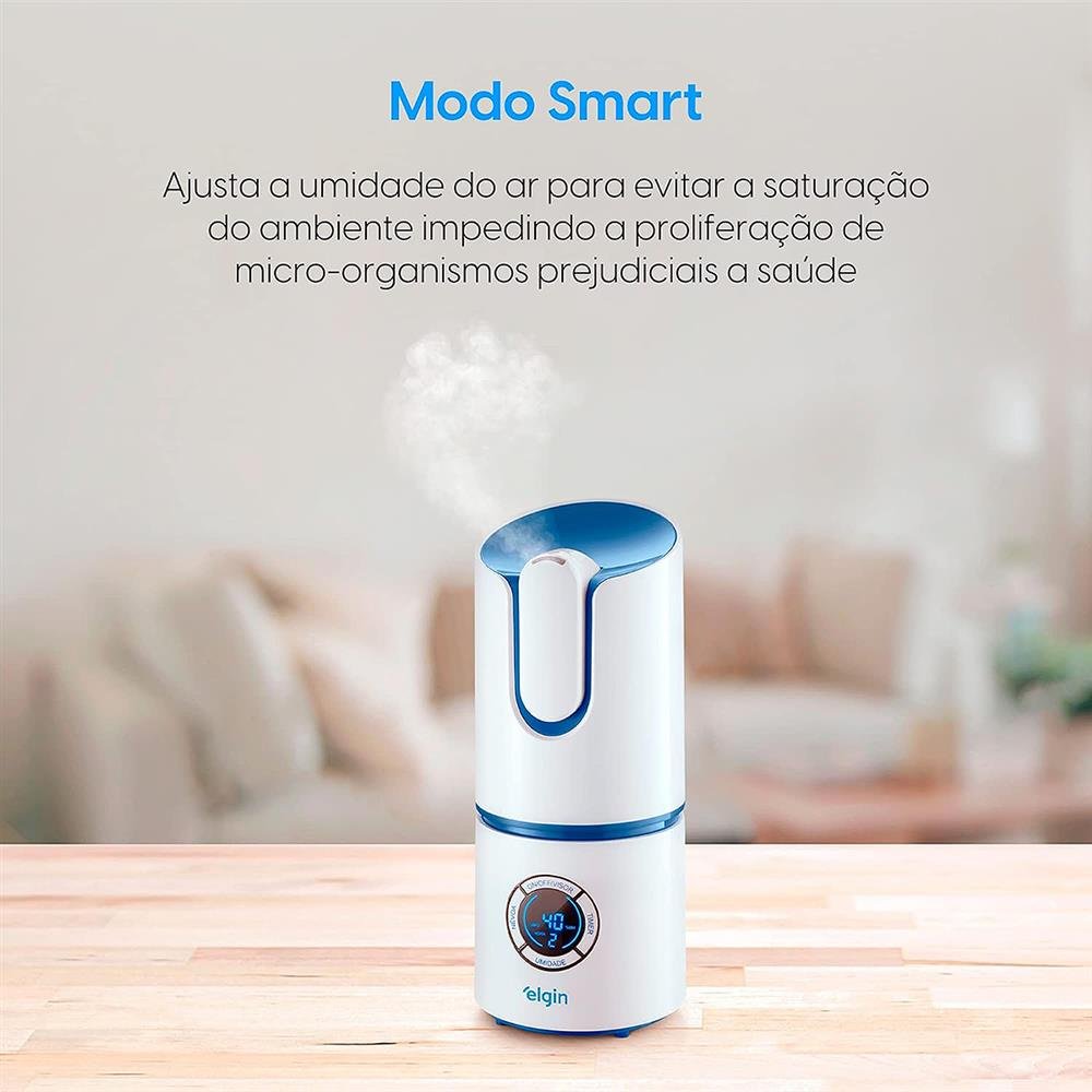 Umidificador De Ar Elgin Ultrassônico Digital 2,5L Bivolt Branco - 45Udzno3nonc
