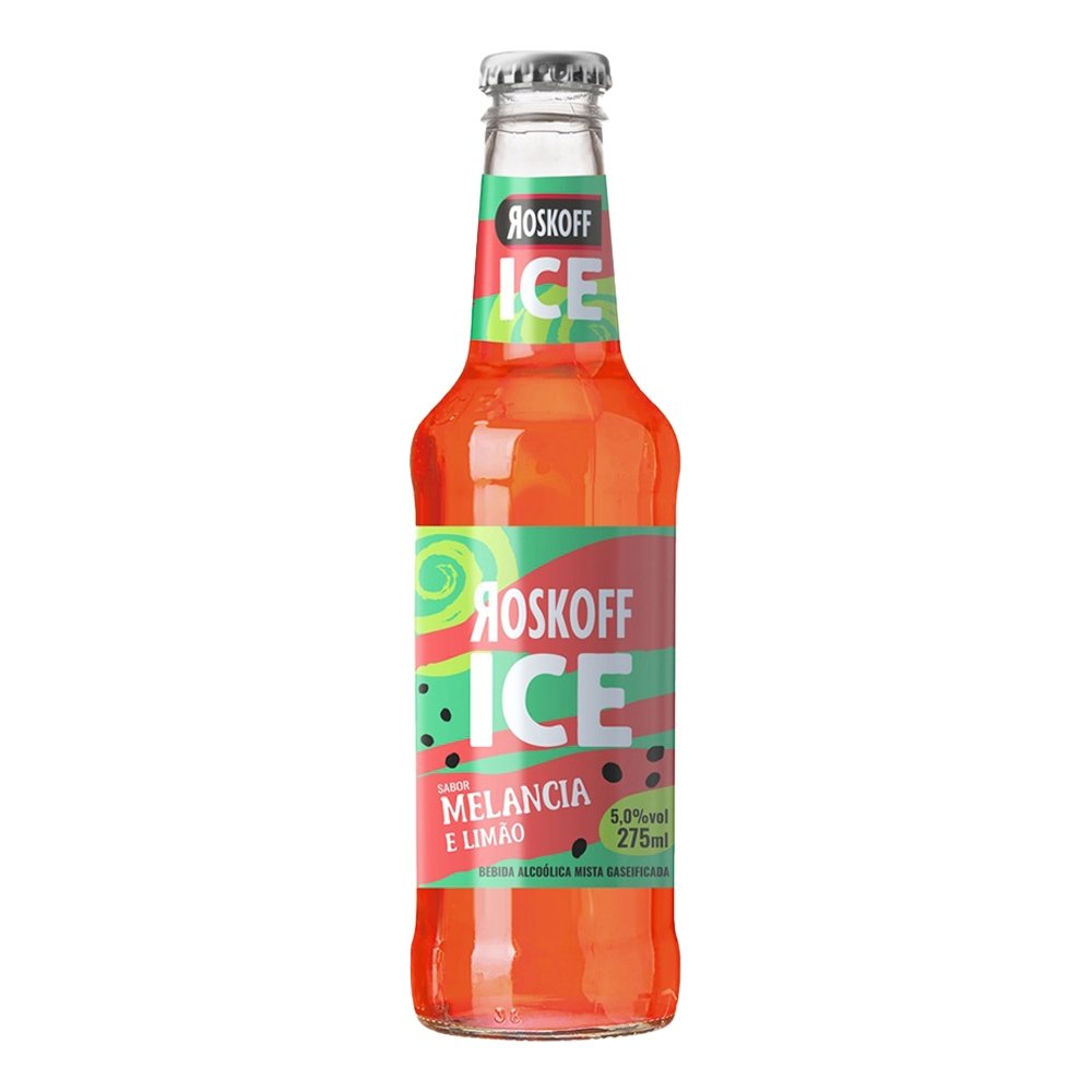 Vodka Ice Roskoff Melancia e Limão 275ml - Embalagem com 6 Unidades