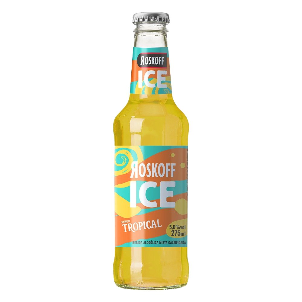 Vodka Ice Roskoff Tropical 275ml - Embalagem com 6 Unidades