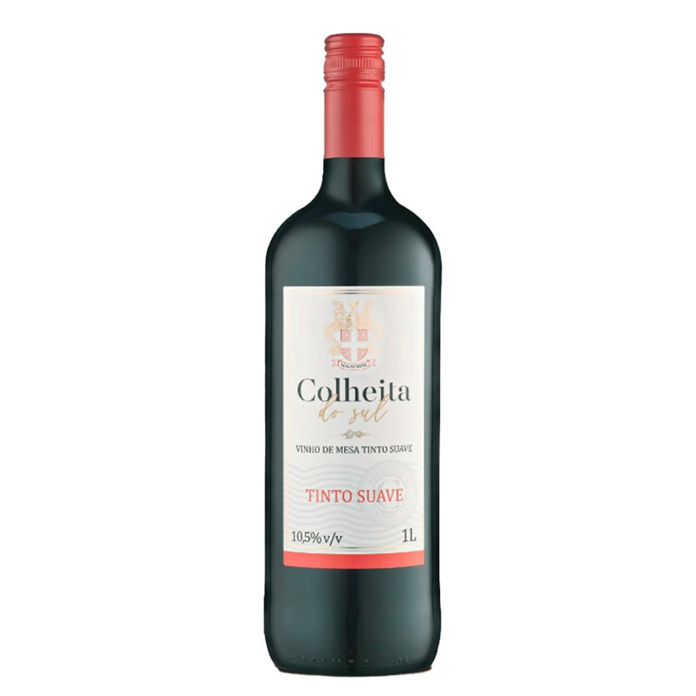 Vinho Colheita Do Sul Tinto Suave 1 Litro - Embalagem 12X1 Lt