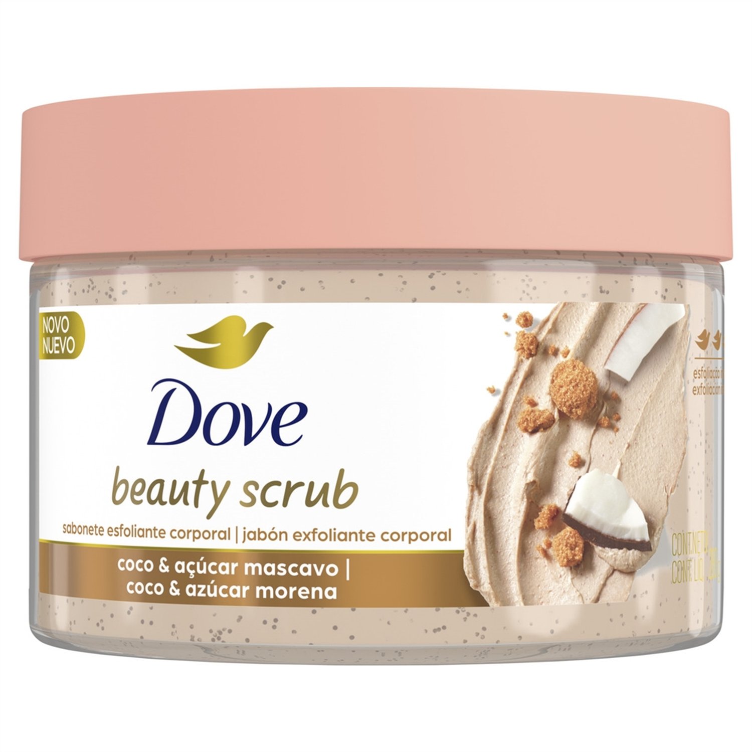 Sabonete Esfoliante Dove Scrub Coco e Açúcar Mascavo 280g