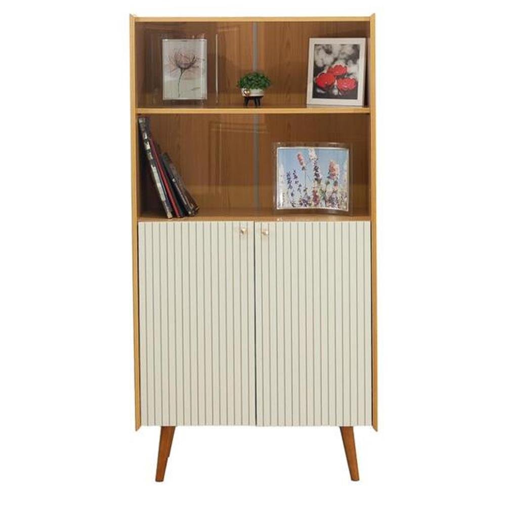 Estante Livreiro Genialflex Vertice 2 Portas White Laca Brilho