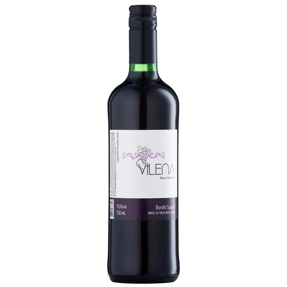 Vinho Vilena Bordo Tinto Suave Vidro 750Ml - Embalagem 12X750 Ml