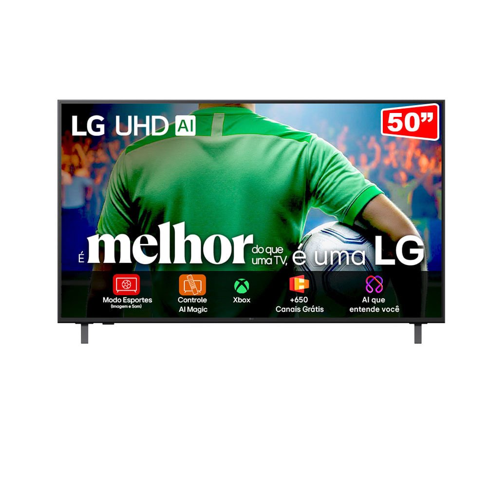 Smart Tv 4K 50" Lg Uhd 4K Google Cast Alexa Integrado Controle Ai Smart Magic Webos 25 - 50Ua8550psa