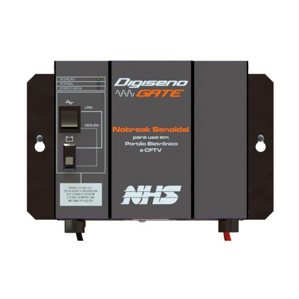 Nobreak Nhs Digiseno Senoidal Gate 3/4 Hp 24V Ent/Saida Bivolt S/Bateria P/Portão Eletrônico - Conector Bat Automotiva