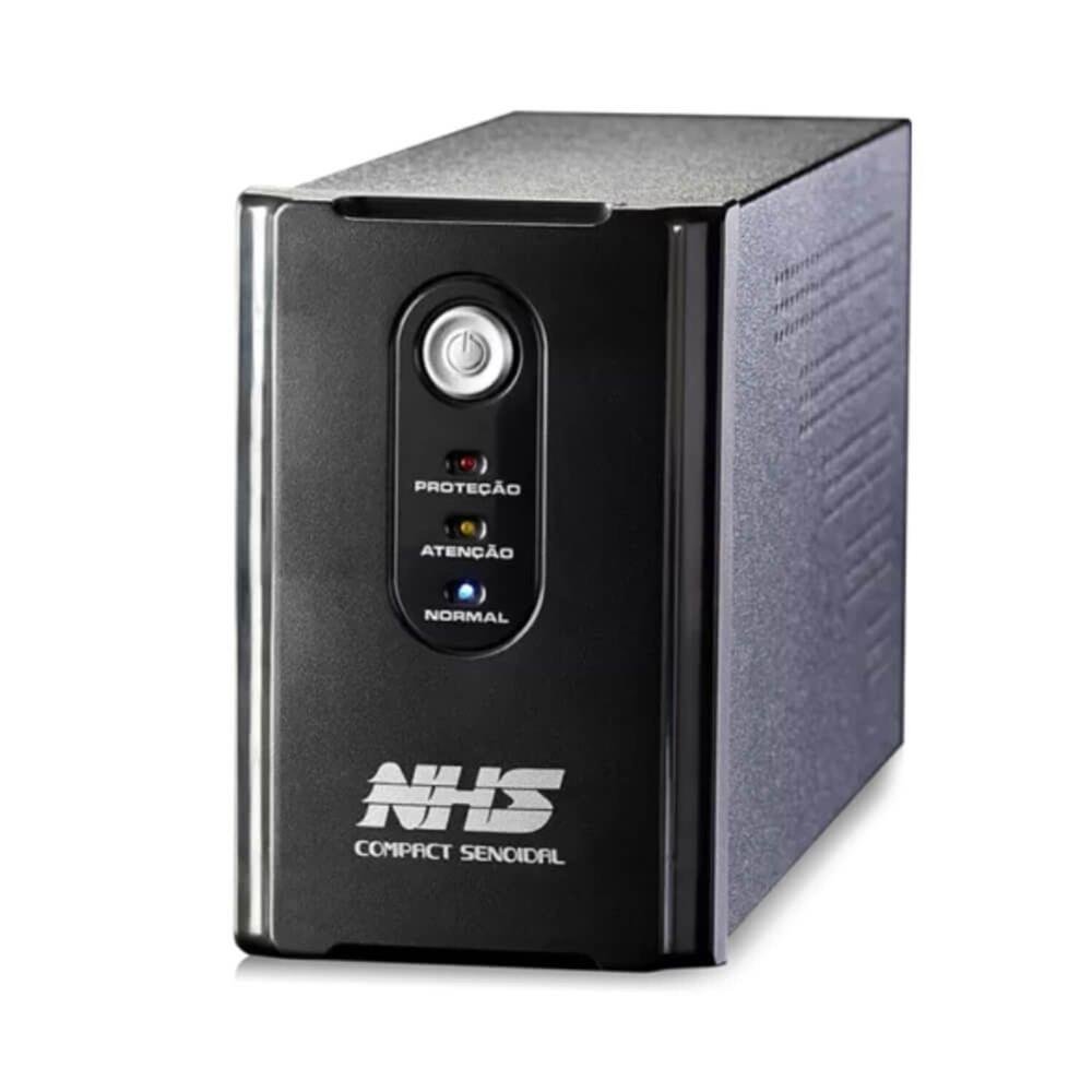 Nobreak Nhs Compact Plus Digiseno Senoidal 1000Va Ent. Bivolt S.120V Bat. 3X9ah 8 Tom