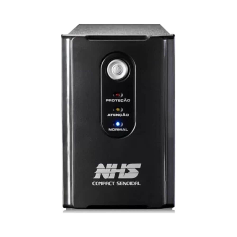 Nobreak Nhs Compact Plus Digiseno Senoidal 1000Va Ent. Bivolt S.120V Bat. 3X9ah 8 Tom