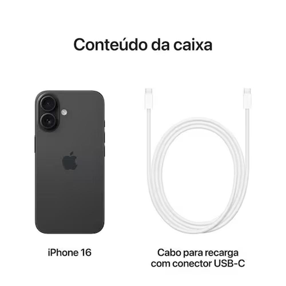 Apple Iphone 16 256Gb - Preto