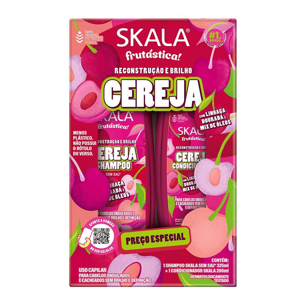 Shampoo 325ml + Condicionador Skala Cereja 200ml