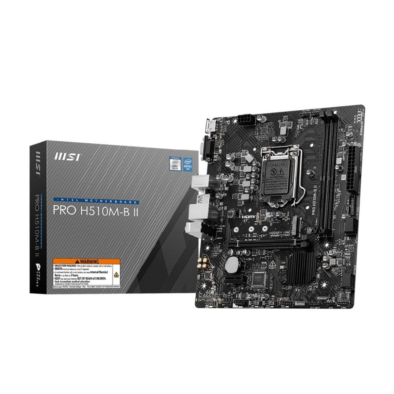 Placa Mãe Msi Pro H510m-B Ii (Lga 1200/2Xddr4/Hdmi/Vga/M.2/Usb 3.2)