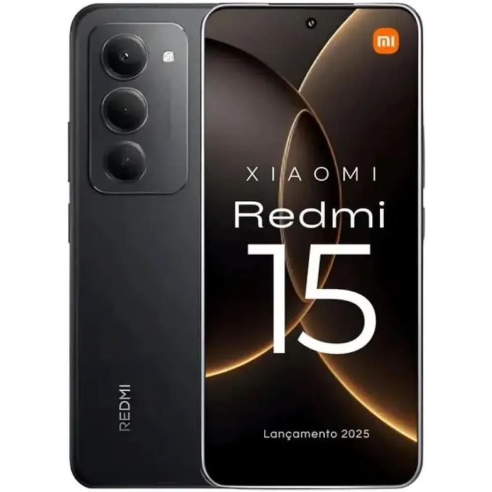 Xiaomi Redmi 15 256Gb Tela 6.9 8Gb Ram Dual Sim Preto