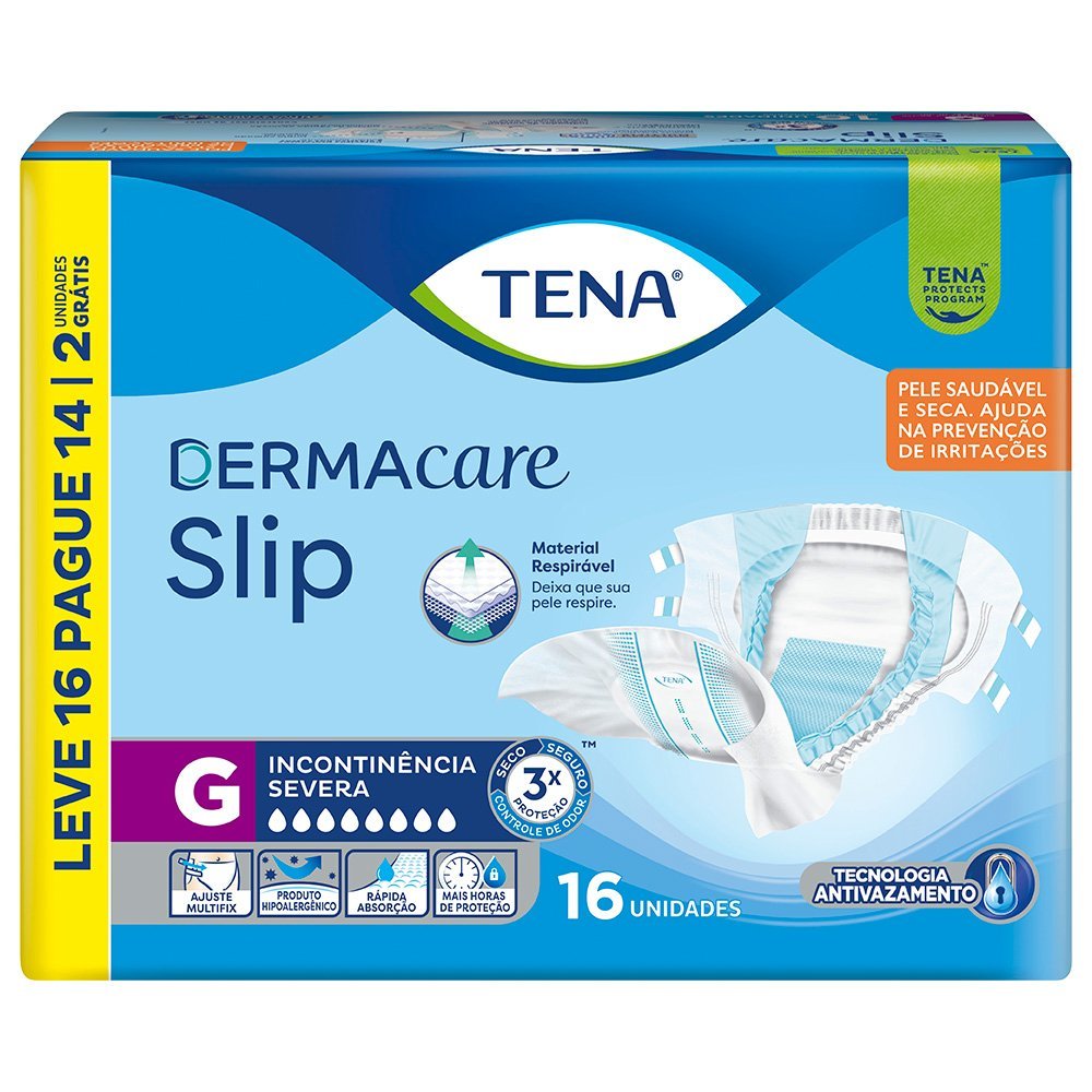 Tena Fralda Dermacare Slip L16p14u G