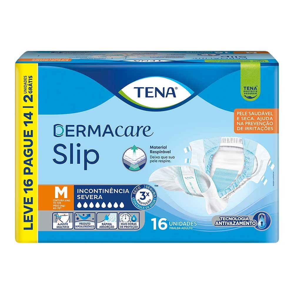 Tena Fralda Dermacare Slip L16p14u M