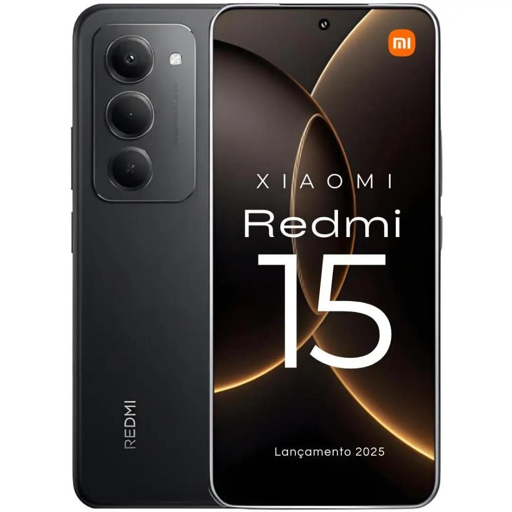 Celular Xiaomi Redmi 15 128Gb 6Ram Tela 6.9 Preto