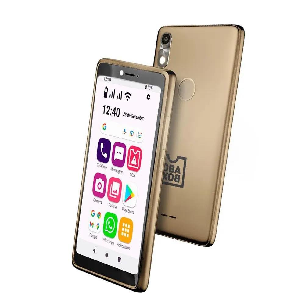 Smartphone Obasmart 3 32Gb Para A 3ª Idade Dourado Obabox - Ob018 Dourado