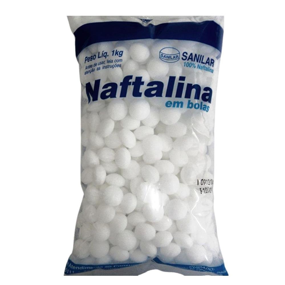 Naftalina em Bolas - Embalagem contém 1kg