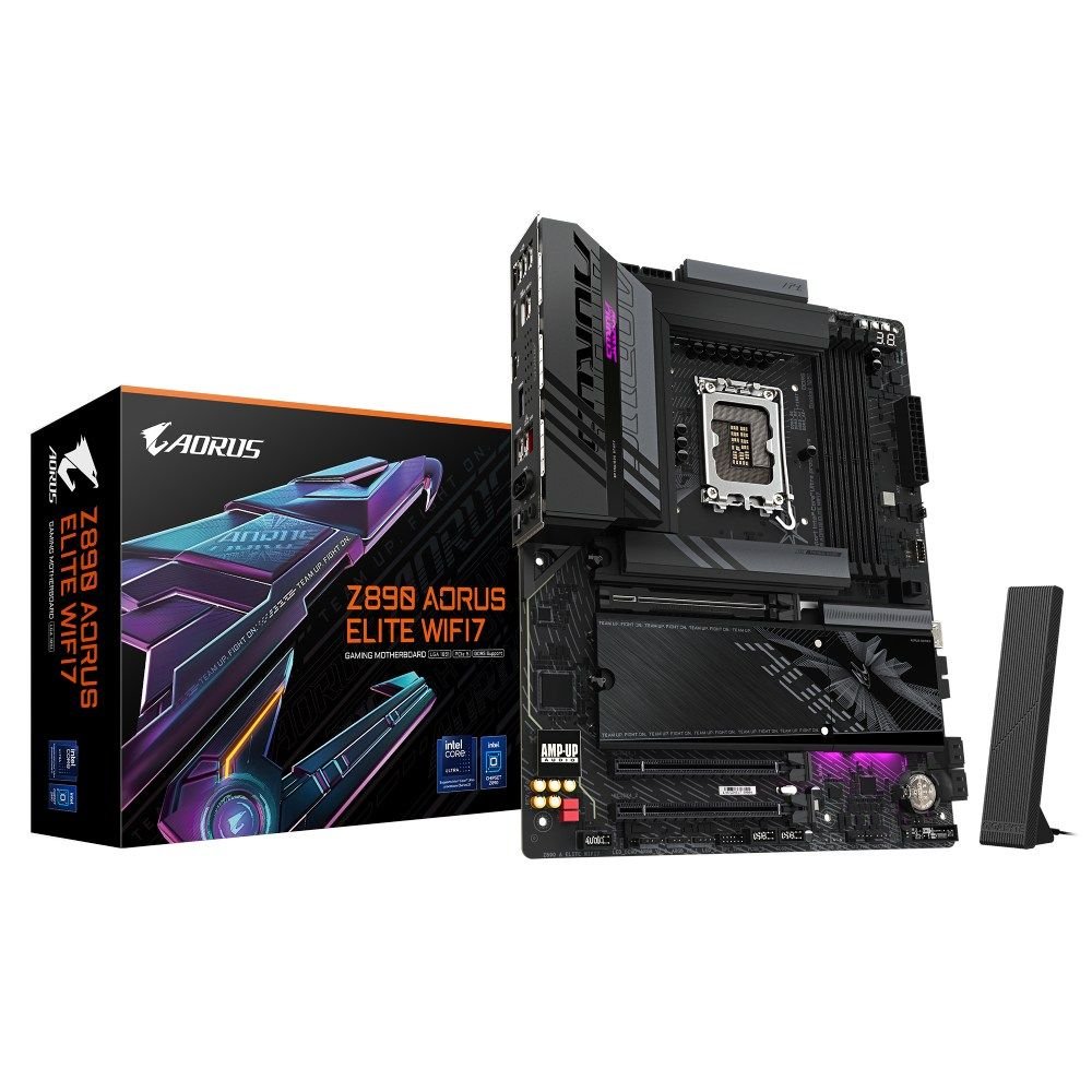 Placa Mãe Gigabyte Z890 Aorus Elite Wifi 7 (Lga 1851/4Xddr5/Thunderbolt 4/Usb4 Type-C/Hdmi/Dp/M.2/2.5Gbe)