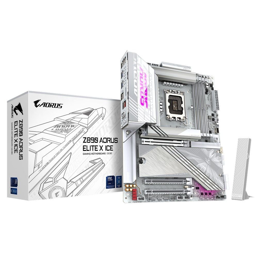 Placa Mãe Gigabyte Z890 Aorus Elite X Ice Wifi 7 (Lga 1851/4Xddr5/Thunderbolt 4/Usb4 Type-C/Hdmi/M.2/2.5Gbe)