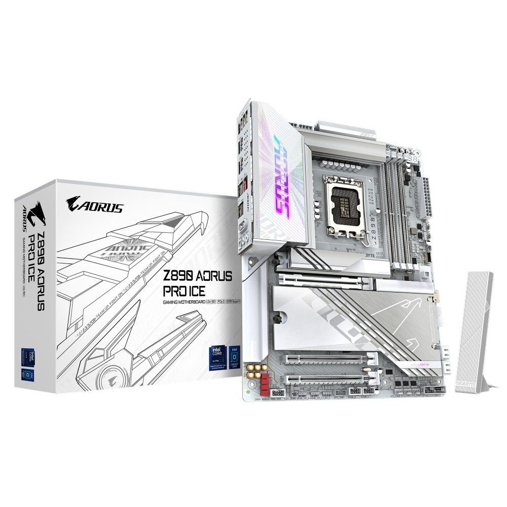 Placa Mãe Gigabyte Z890 Aorus Pro Ice Wifi 7 (Lga 1851/4Xddr5/Thunderbolt 4/Usb4 Type-C/Hdmi/M.2/5Gbe)