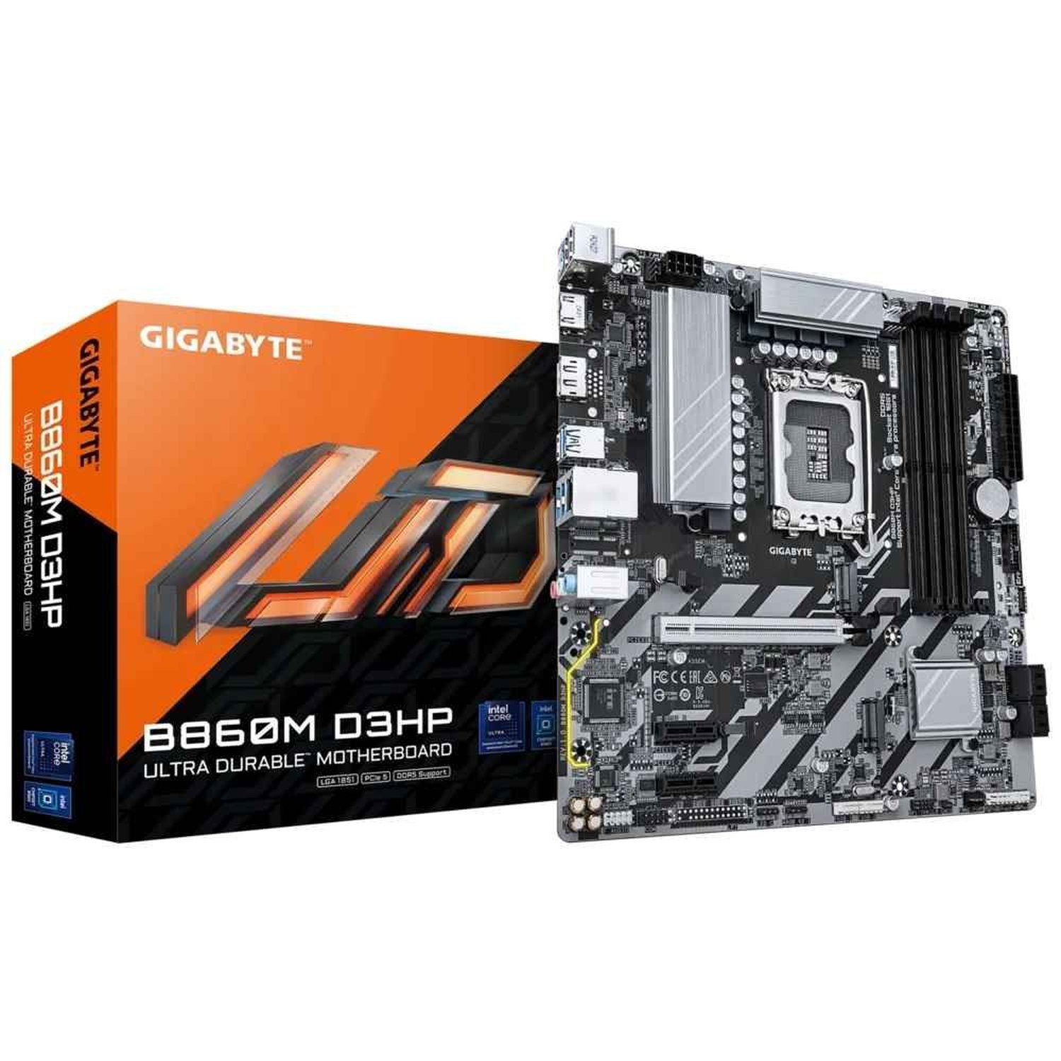 Placa Mãe Gigabyte B860m D3hp (Lga 1851/4Xddr5/Hdmi/Dp/M.2/Usb 3.2)