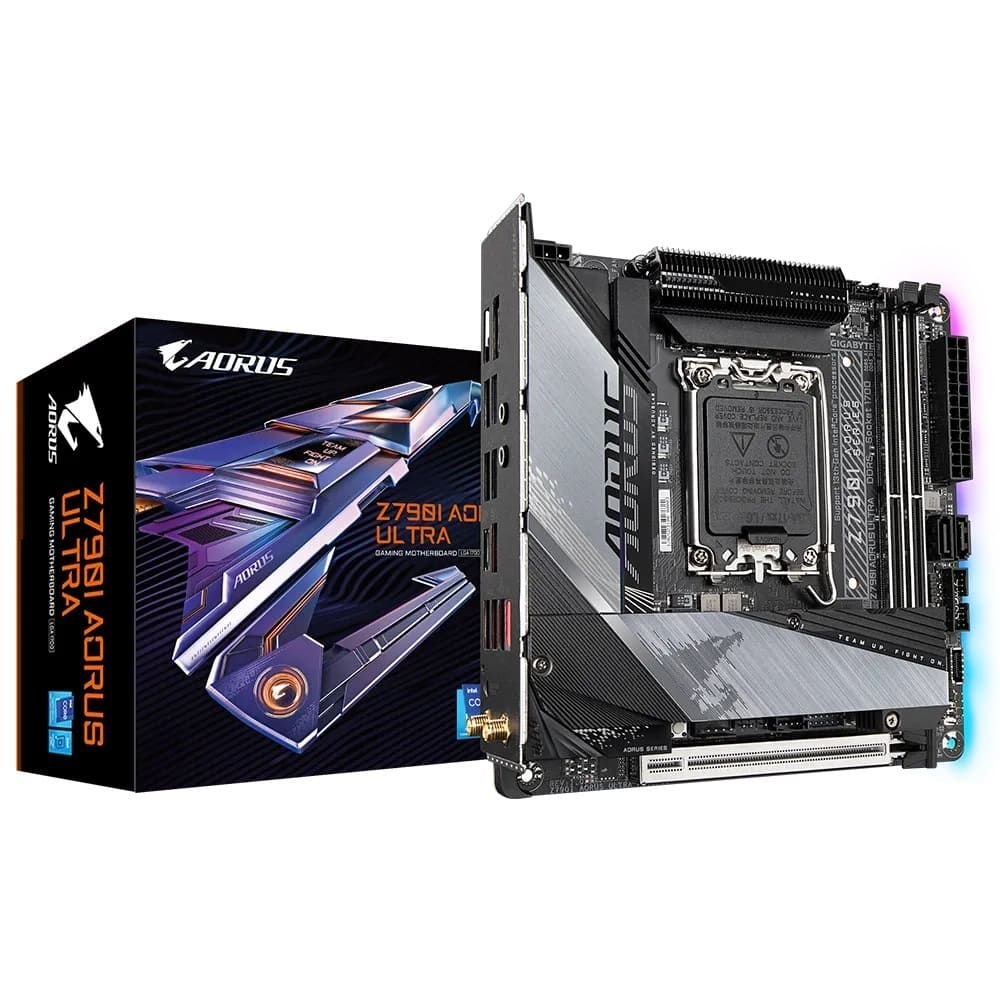 Placa Mãe Gigabyte Z790i Aorus Ultra Wifi (Lga 1700/2Xddr5/Hdmi/Dp/M.2/Usb 3.2/Mini-Itx)
