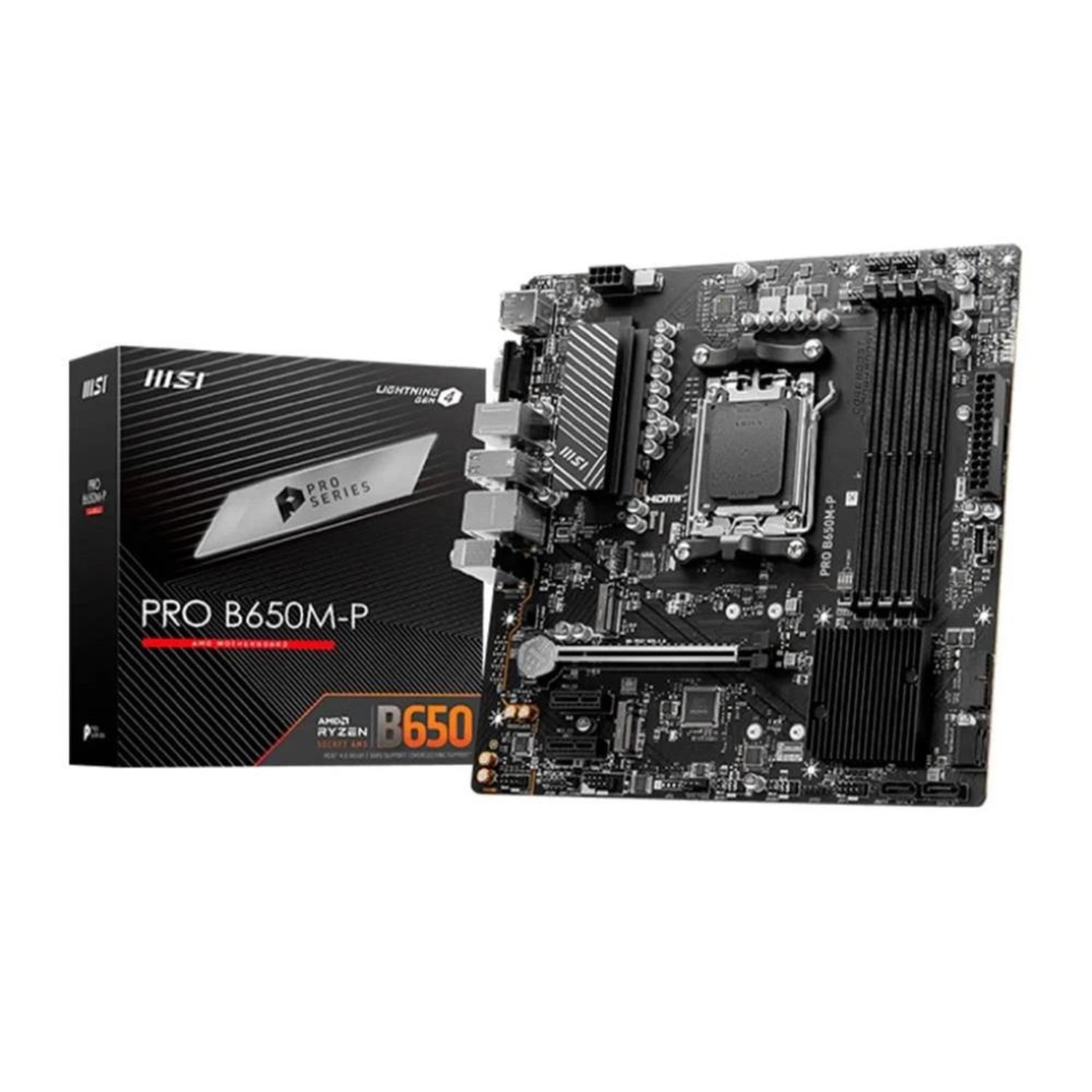 Placa Mãe Msi Pro B650m-P, Amd Am5, M-Atx, Ddr5