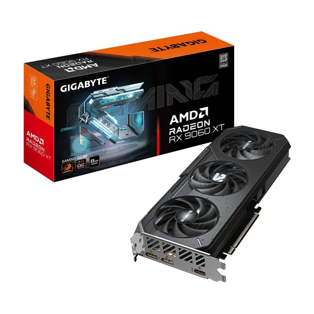 Placa De Video Gigabyte Rx 9060 Xt Gaming Oc, 8Gb Gddr6 - Gv-R9060xtgaming Oc-8Gd
