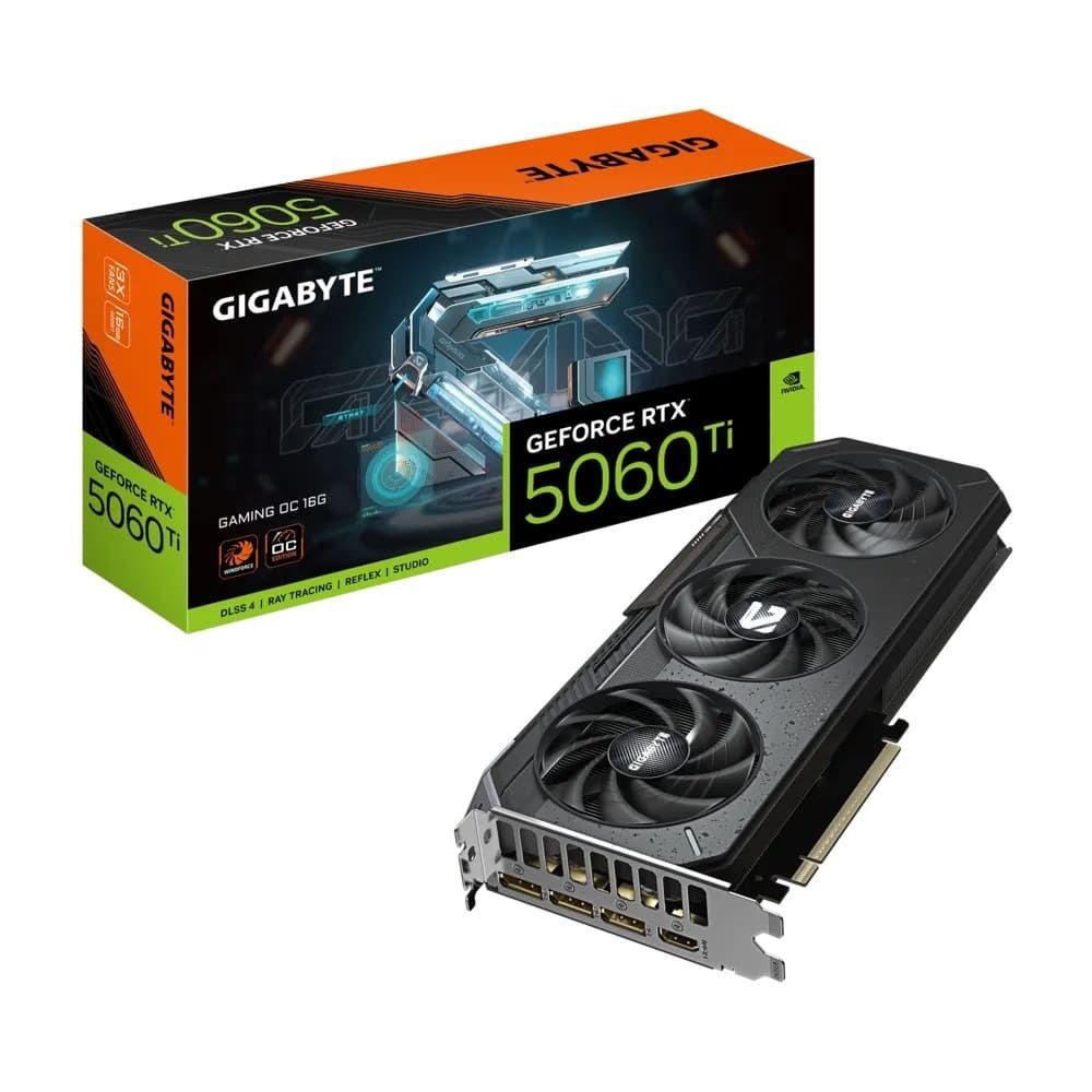 Placa De Vídeo Gigabyte Rtx 5060 Ti Gaming Oc, 16Gb Gddr7 - Gv-N506tgaming Oc-16Gd