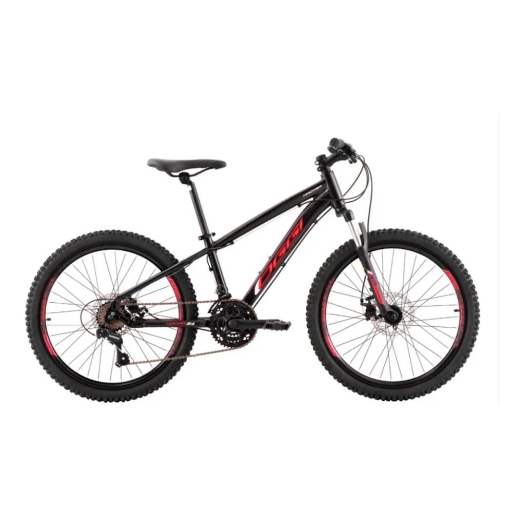Bicicleta Oggi 24 Hacker 21V Preto, Vermelho E Branco 2024 - Ba040012