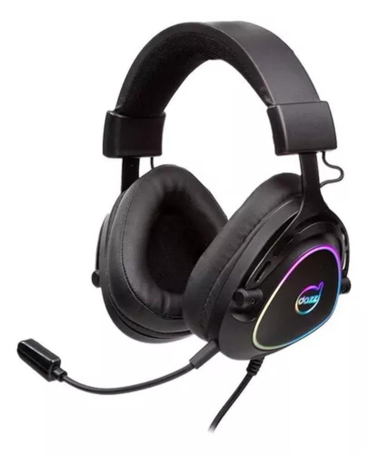 Headset Gamer Dazz Thrusthear 7.1 Rgb C/ Fio 2M Usb 2.0 E Adaptador Type-C C/ Microfone Removivel