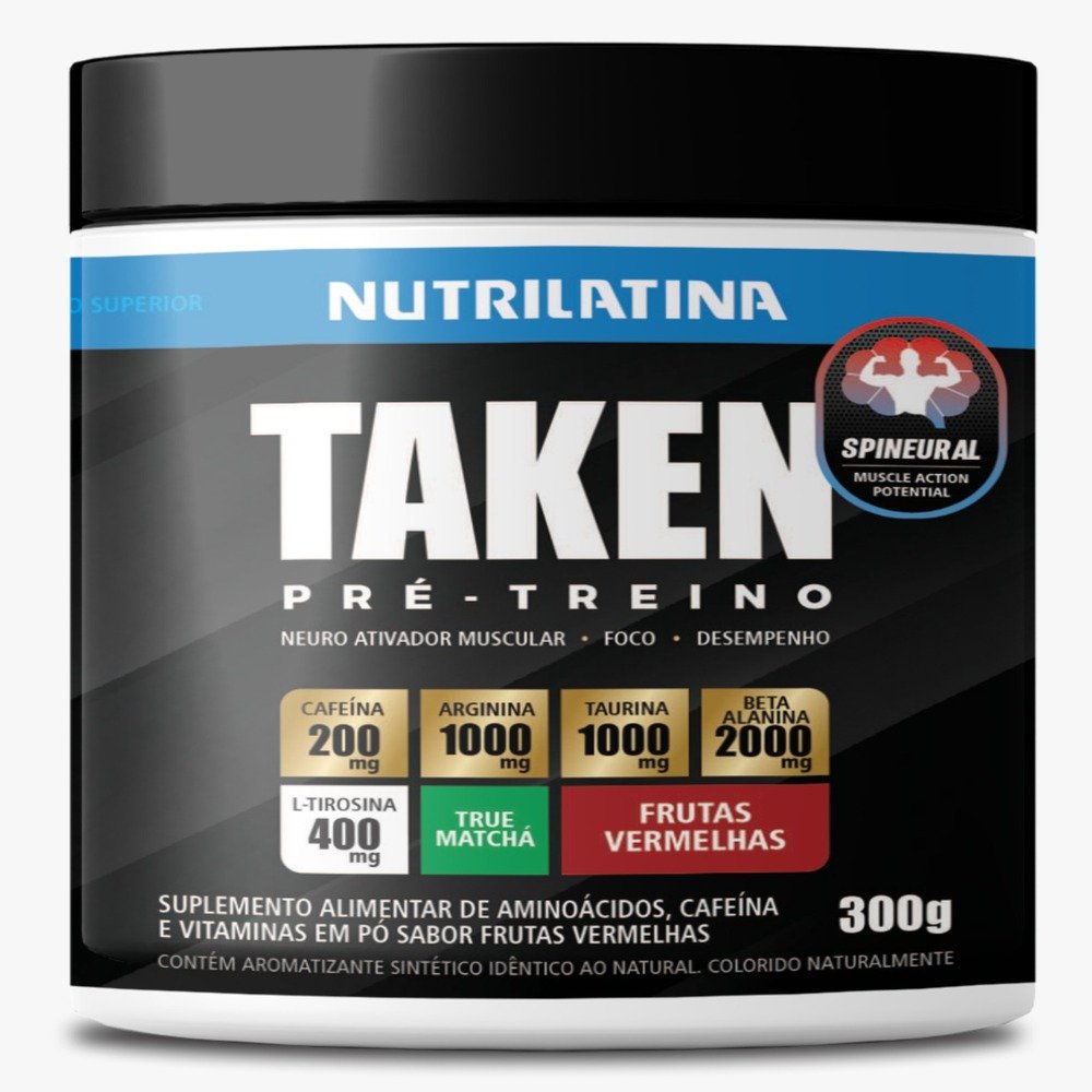 Pre-Treino Taken Frutas Vermelhas Nutrilatina 300G