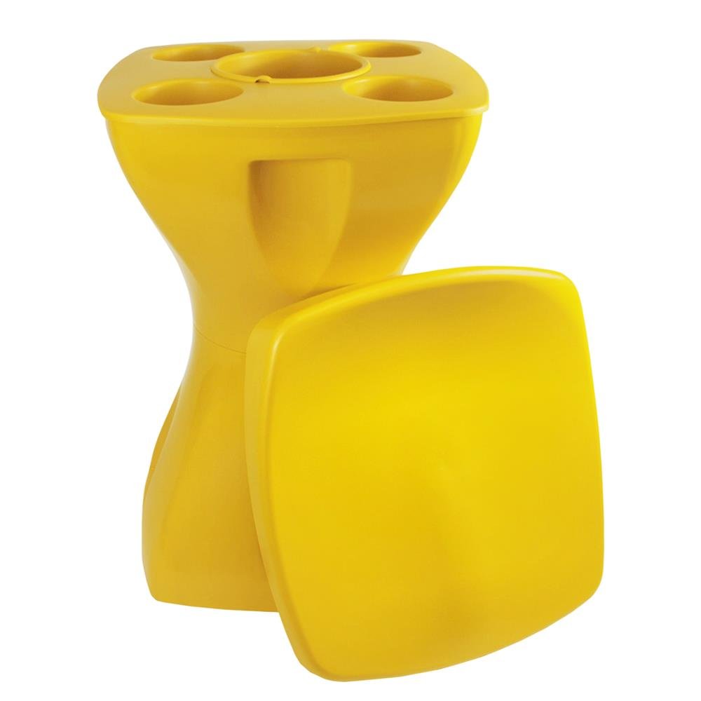 Banqueta Petisqueira Amarela Multiuso