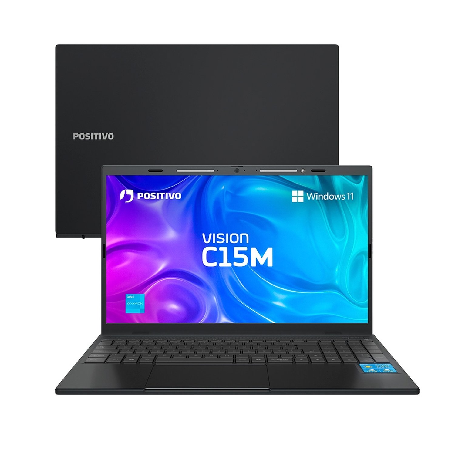 Notebook Positivo Vision C4128B-15 15.6" - Intel Celeron, 4GB, 128GB, Windows 11, Cinza