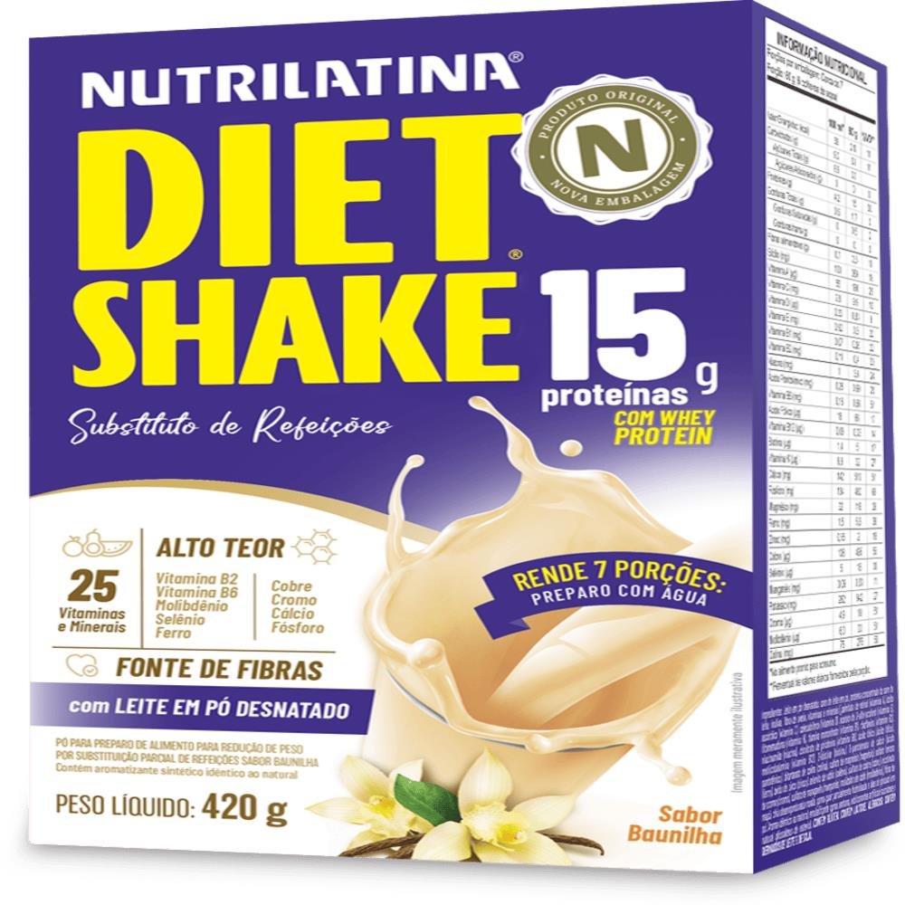 Diet Shake Baunilha Nutrilatina 420G