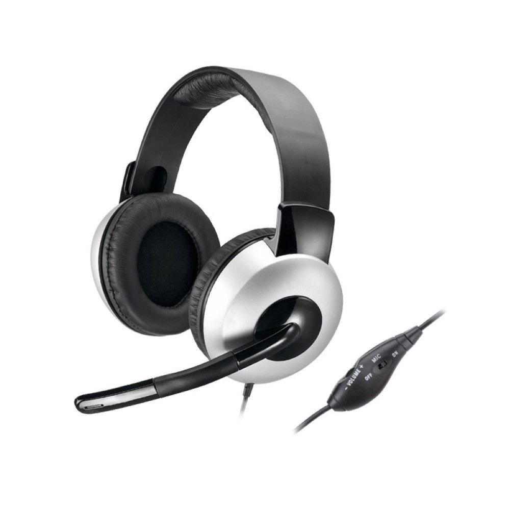 Headset Genius Hs-05A (Controle De Volume / P2 / Headband / 20 Hz - 20Khz / 102 Db / Cabo 1,8M)