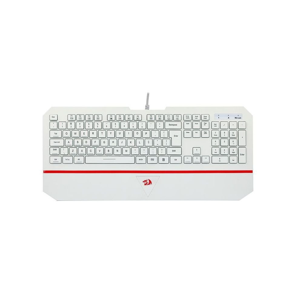 Teclado Gamer Membrana Redragon Karura 2 Branco ( Abnt2 / Perfil Baixo)