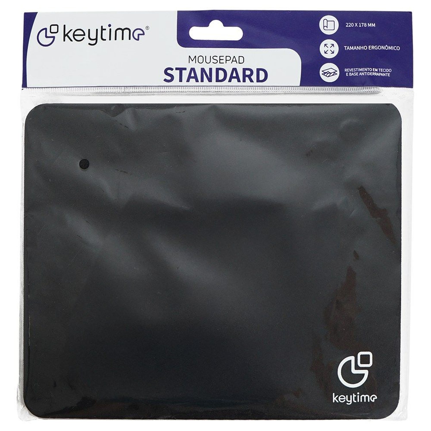 Mousepad Keytime Deskpad Standard 220X178x4mm Preto - Kyt00016