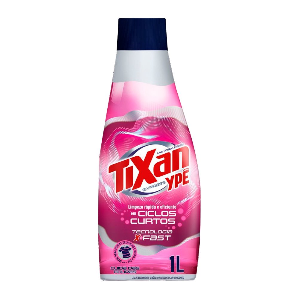 Sabão Liquido Tixan Ypê Express Cuida Das Roupas 1L - Embalagem com 12 Unidades