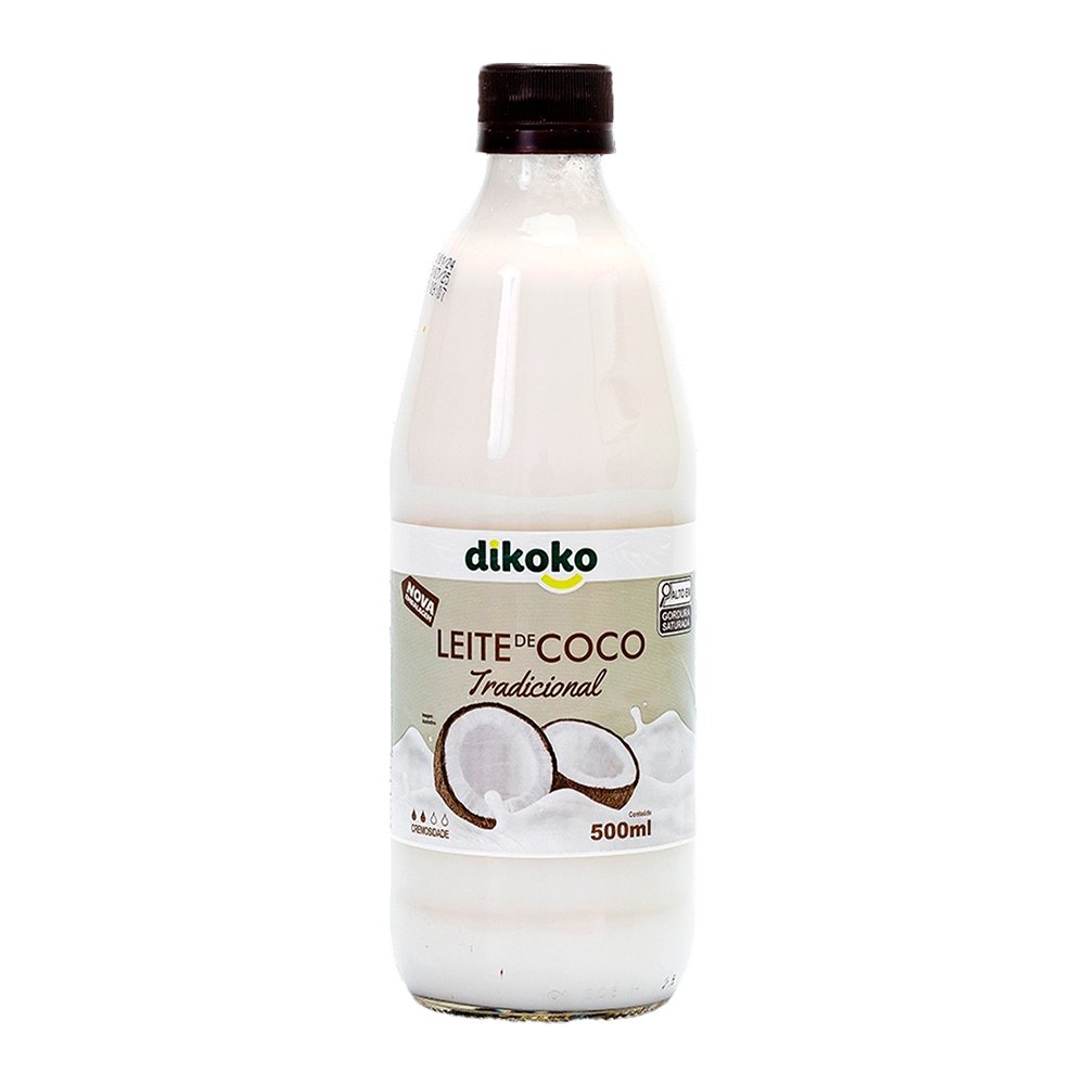 Leite de Coco Dikoko Tradicional Vidro 500ml - Embalagem com 12 ...
