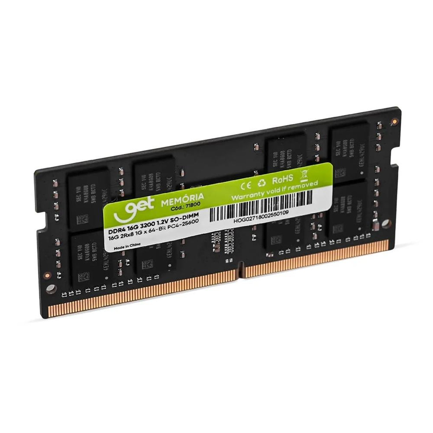 Memória Get Para Notebook Ddr4 16Gb 3200Mhz