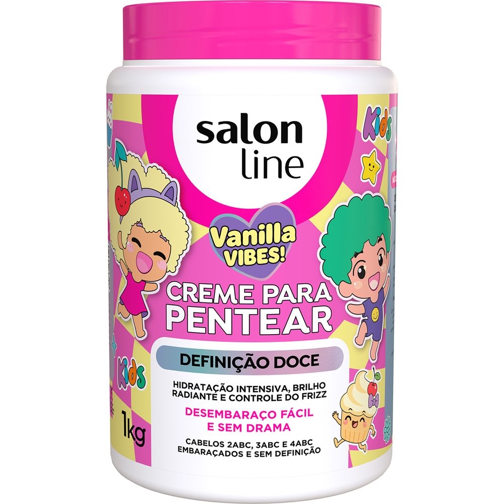 Creme para Pentear Salon Line Kids Vanilla Vibes Definição Doce 1Kg