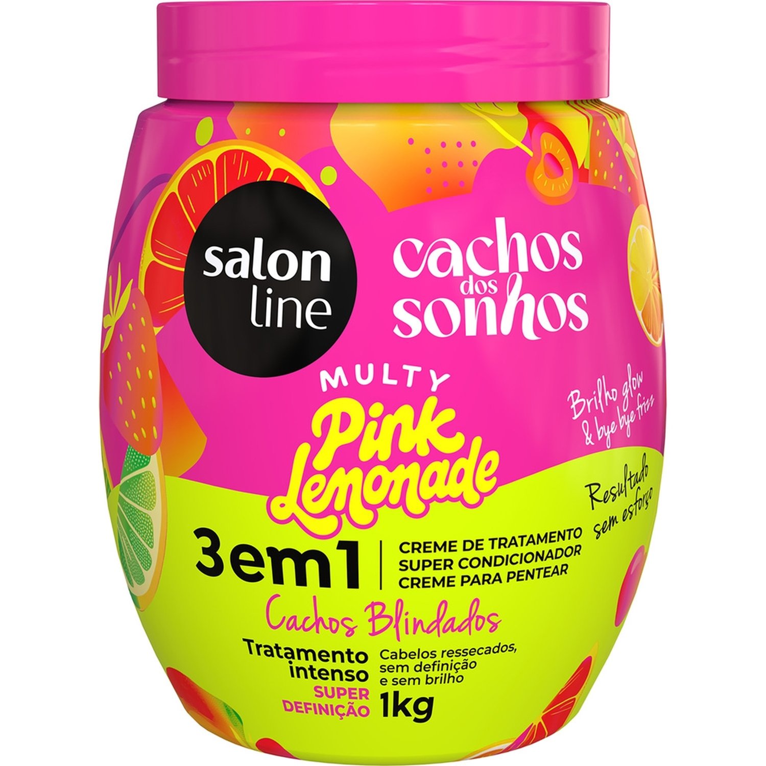 Creme de Tratamento Salon Line Cachos dos Sonhos 3 em 1 - Multy Pink Lemonade 1Kg