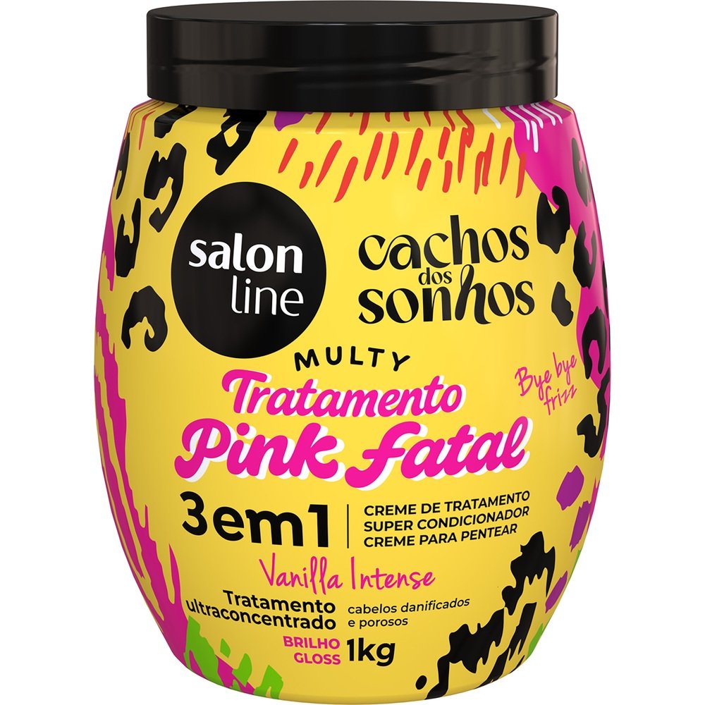 Creme de Tratamento Salon Line Cachos dos Sonhos 3 em 1 - Multy Pink Fatal 1Kg