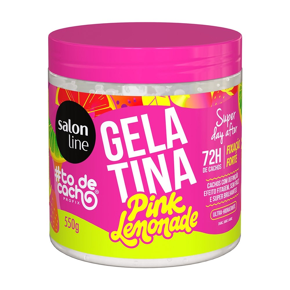 Gelatina Capilar Salon Line Tô de Cachos Pink Lemonade 550g