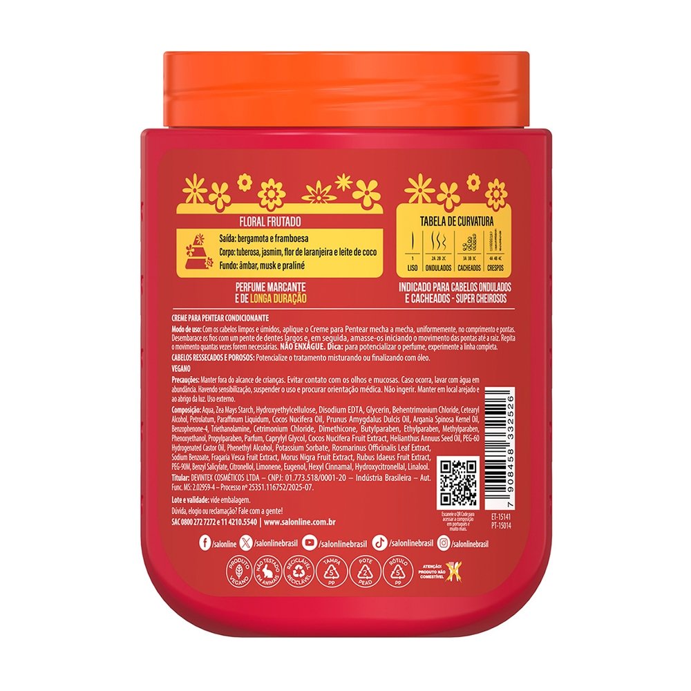 Creme Para Pentear Salon Line Xerosa Glamour Chic 800g