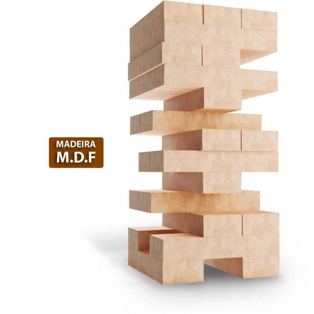 Jogo Diverso Torre Maluca 39 Peças De Madeira
