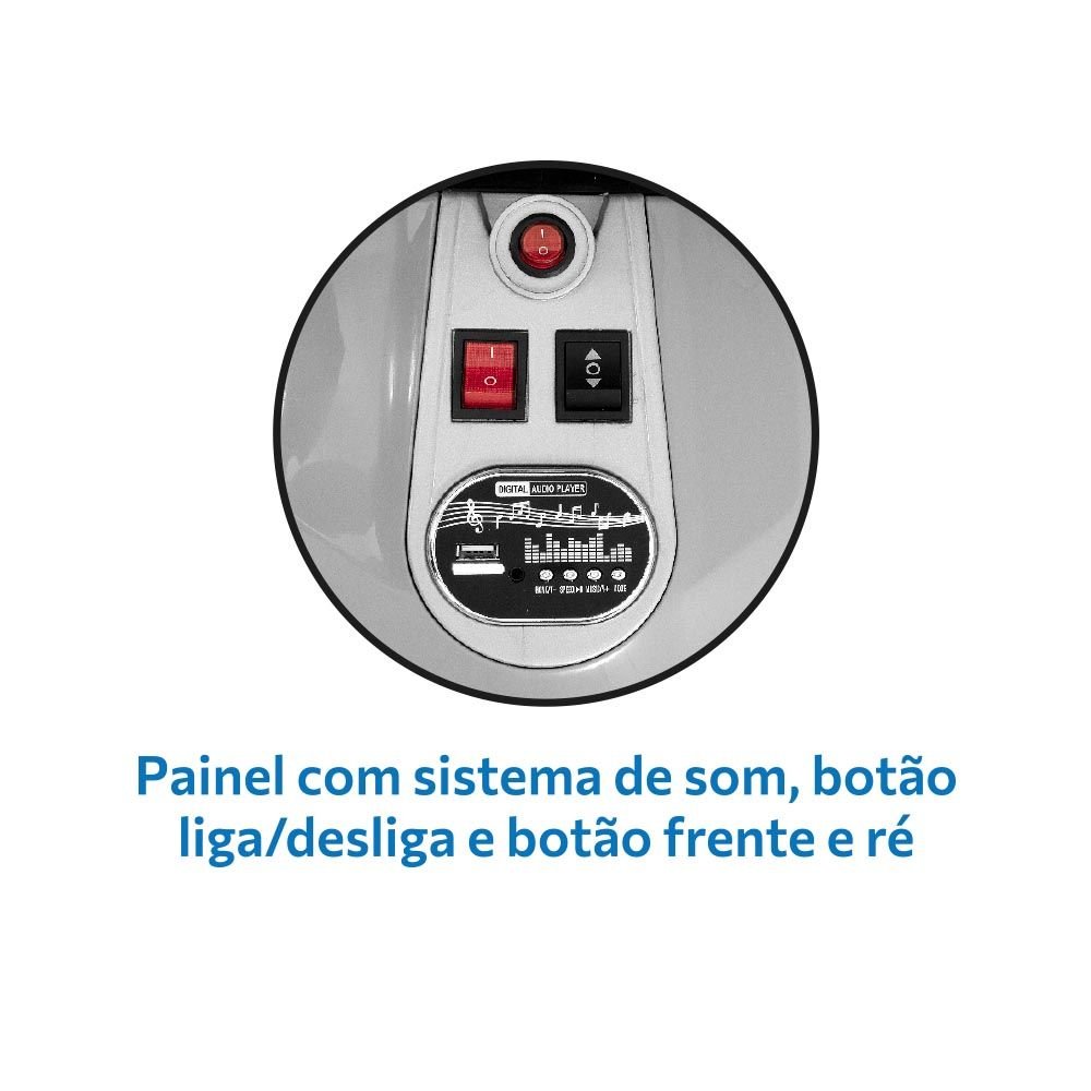 Moto Speed Gt Cinza Elétrica 12V - Bandeirante