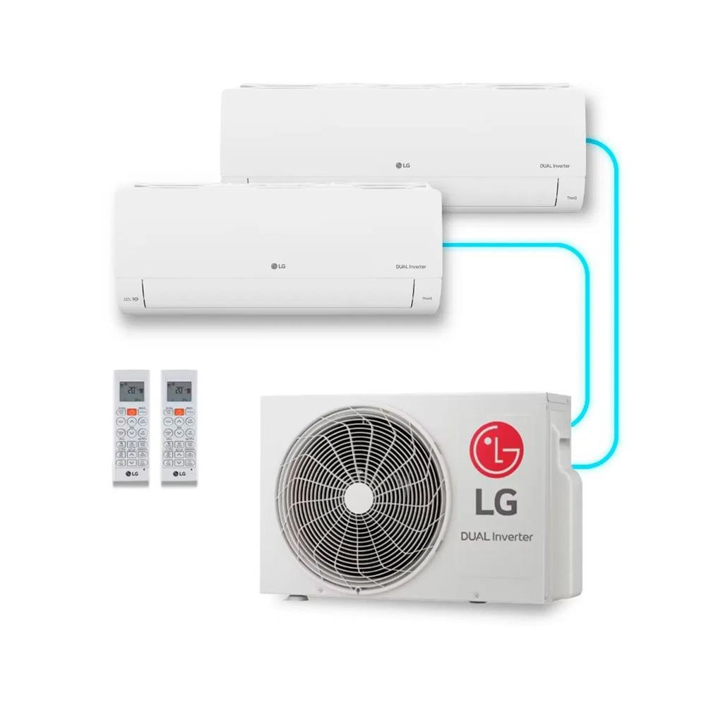Ar Condicionado Inverter 9000 ,12000 Btus Lg Dual Inverter Voice ,Ai Bi-Split Frio (2 Evaporadoras 9.000+12.000) 220V