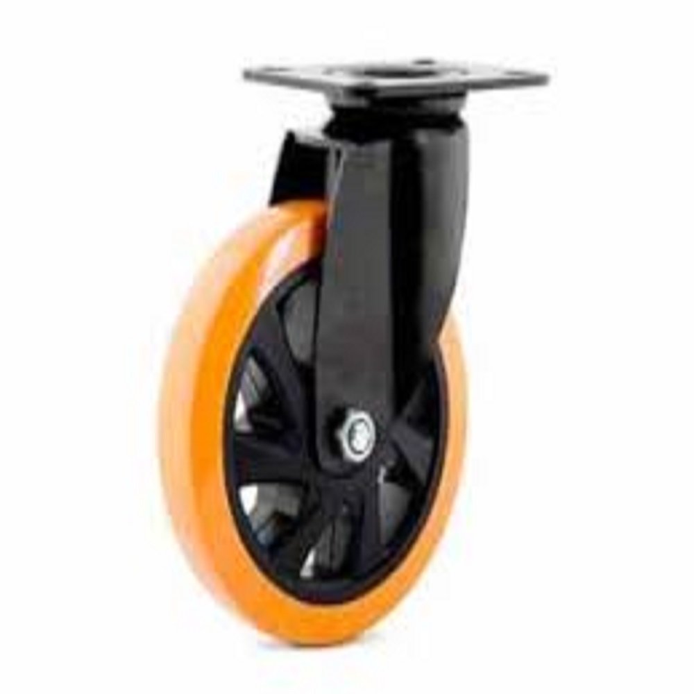 Rodizio Giratorio 1.5/8 Com Placa Roda Polipropileno - F. Pass. (2797) Cap 30Kg
